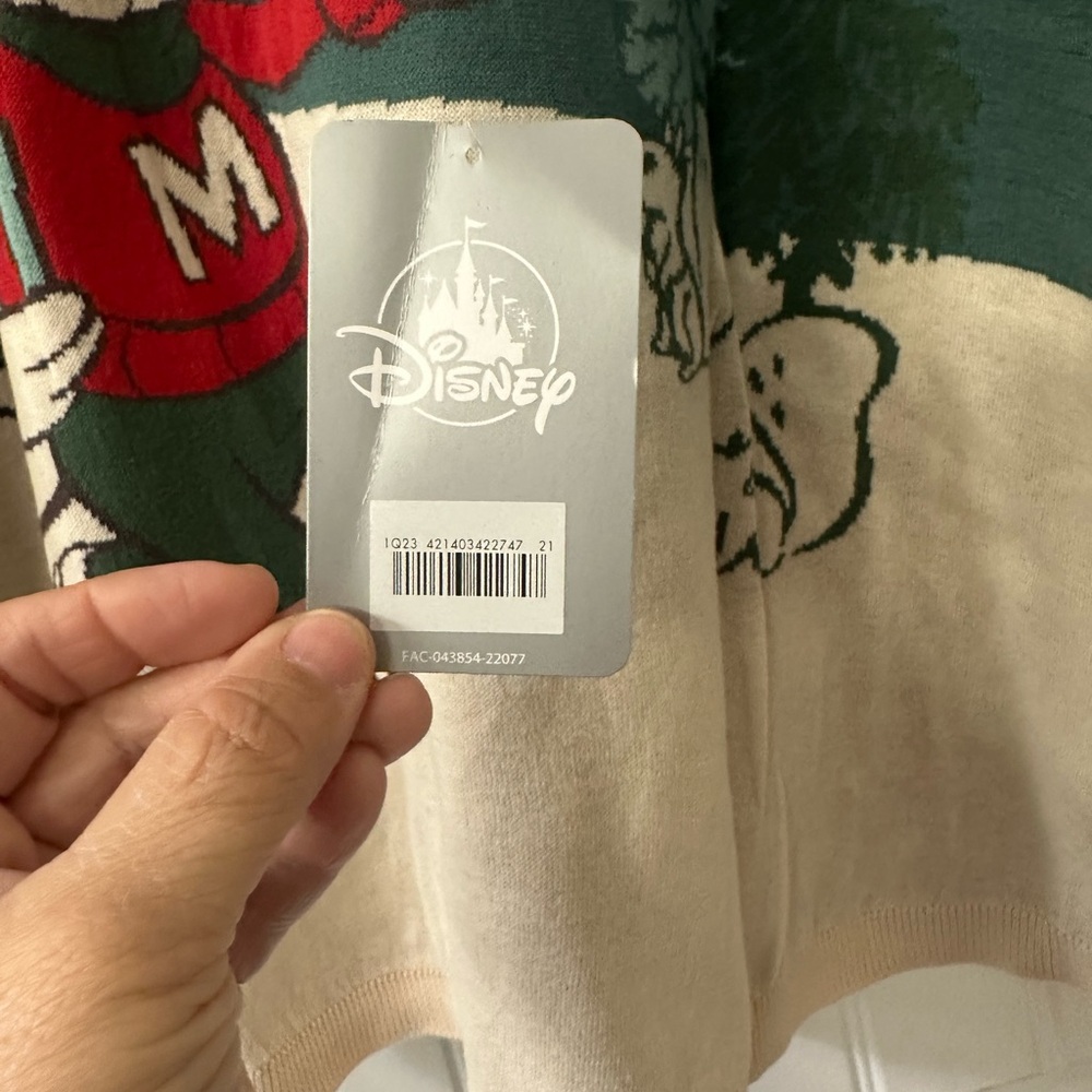 Disney Parks Holiday Mickey Mouse Spirit Jersey Sweater NWOT - Picture 5 of 5